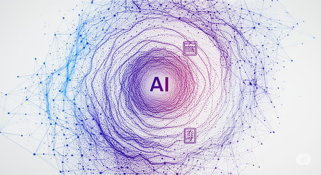 Abstract image representing AI in EMR systems